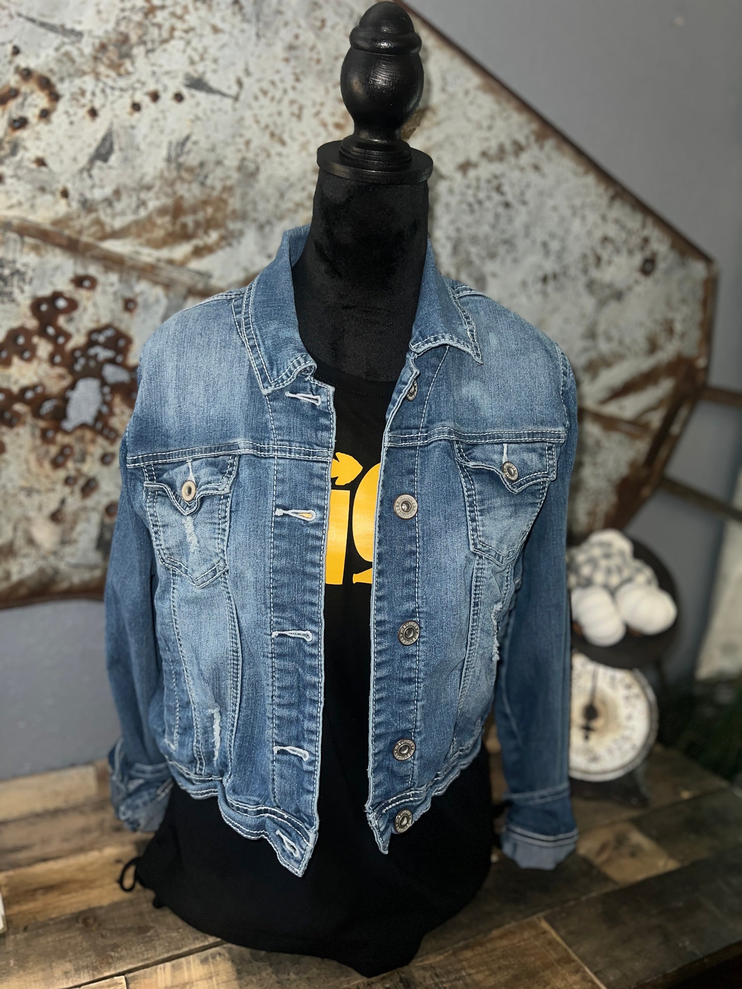 KC patchwork jeans jacket