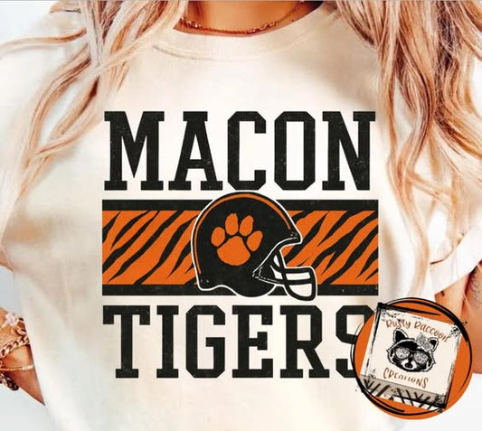 Macon Tiger Stripes- Helmet