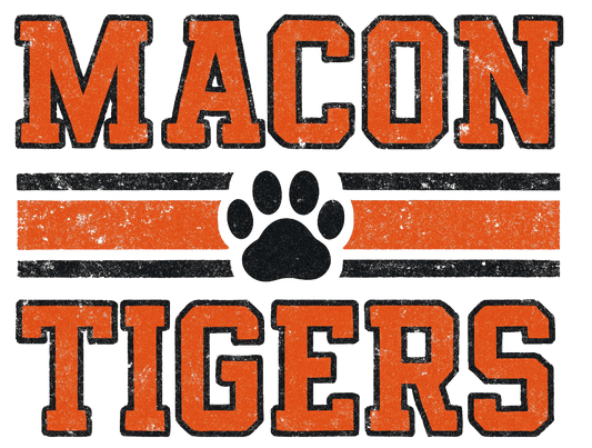 Macon Tiger Varsity Paw-Orange